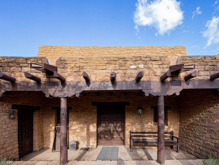 Colorado, JUN 7, 2023 - Sunny view of the historical ruins in Mesa Verde National Parkのeditorial素材
