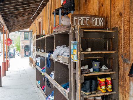 Colorado, JUN 7, 2023 - The Free Box in Telluride townのeditorial素材