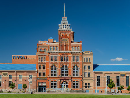 Colorado, MAY 28, 2023 - Sunny exterior view of The University of Colorado Denverのeditorial素材