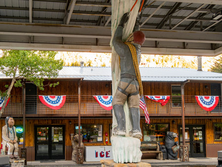 Colorado, JUN 6, 2023 - Exterior view of the Ouray Riverside Resortのeditorial素材