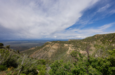 High angle view of the Mancos landscape at Coloradoの写真素材