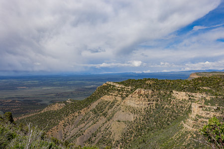 High angle view of the Mancos landscape at Coloradoの写真素材