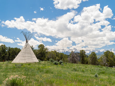 Sunny view of landscape of Ridgway State Park at Coloradoの写真素材