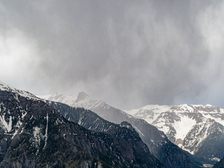Sunny view of landscape around Ouray at Coloradoの写真素材