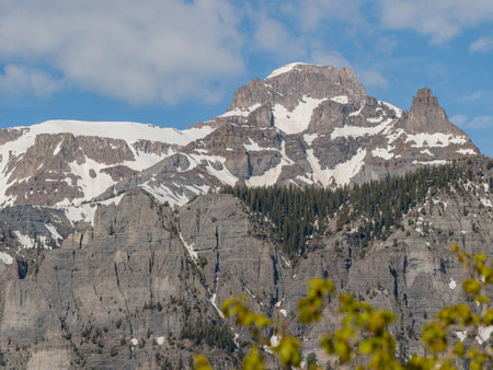 Sunny view of landscape around Ouray at Coloradoの写真素材