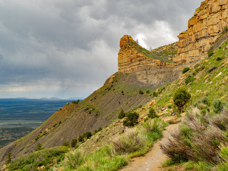 High angle view of the Mancos landscape at Coloradoの写真素材