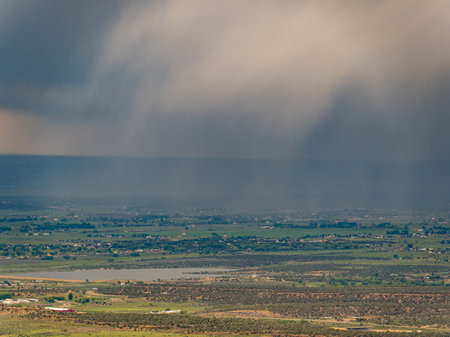 High angle view of the Mancos landscape at Coloradoの写真素材