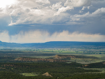 High angle view of the Mancos landscape at Coloradoの写真素材