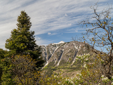 Sunny view of landscape around Ouray at Coloradoの写真素材