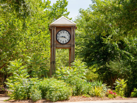 Sunny view of the clock tower of zoo at Oklahoma