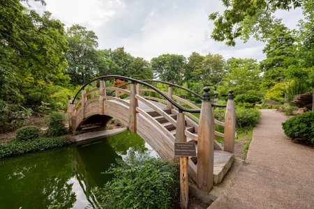 Exterior view of the garden of Fort Worth Botanic Garden at Texasの写真素材