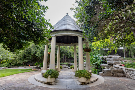 Exterior view of the garden of Fort Worth Botanic Garden at Texasの写真素材
