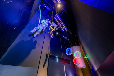 Texas, JUL 3 2023 - Interior view of the Perot Museum of Nature and Scienceのeditorial素材