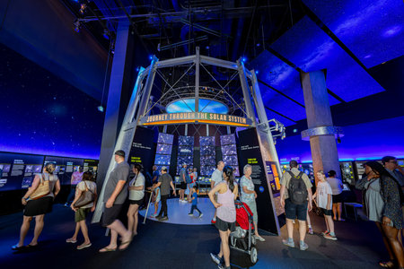 Texas, JUL 3 2023 - Interior view of the Perot Museum of Nature and Scienceのeditorial素材