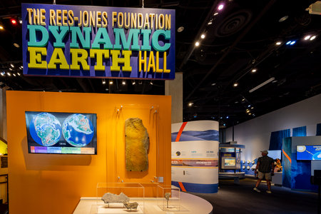 Texas, JUL 3 2023 - Interior view of the Perot Museum of Nature and Scienceのeditorial素材