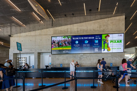 Texas, JUL 3 2023 - Interior view of the Perot Museum of Nature and Scienceのeditorial素材