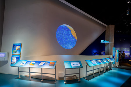 Texas, JUL 3 2023 - Interior view of the Perot Museum of Nature and Scienceのeditorial素材