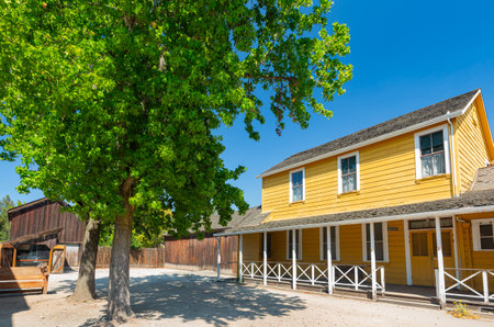 Sunny view of the Sonoma State Historic Park at Californiaの写真素材