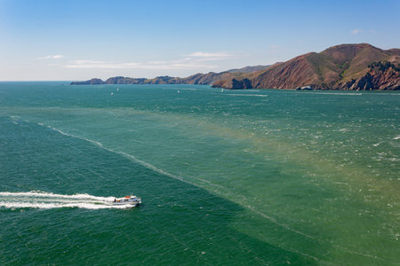 Sunny view of the landscape near San Francisco Bay at San Francisco, California