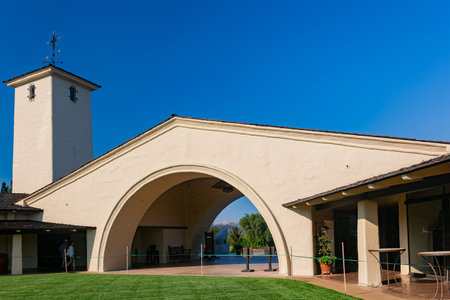 San Francisco, AUG 25 2014 - Sunny exterior view of the Robert Mondavi Wineryのeditorial素材