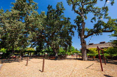 California, AUG 27 2014 - Exterior view of the V. Sattui Wineryのeditorial素材