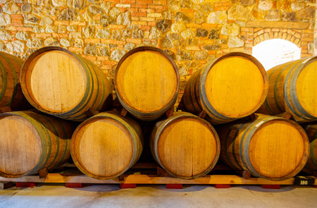 California, AUG 27 2014 - Interior view of the Castello di Amorosa winery