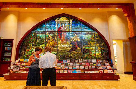 California, AUG 26 2014 - Interior view of the Peju Wineryのeditorial素材