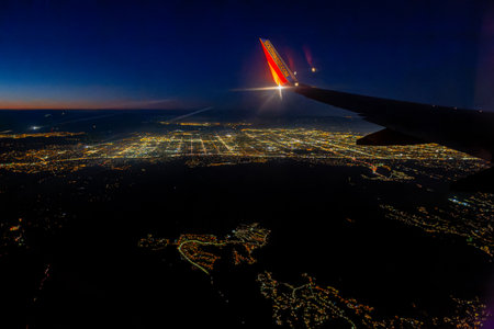 San Francisco, MAR 16 2014 - Twilight aerial view of the San Francisco cityscapeのeditorial素材