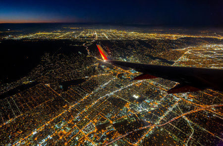 San Francisco, MAR 16 2014 - Twilight aerial view of the San Francisco cityscapeのeditorial素材
