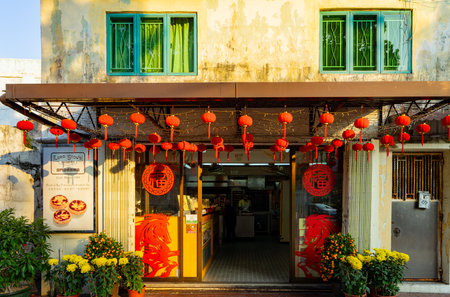 Macao, FEB 2 2014 - Exterior view of the Lord Stow's Bakeryのeditorial素材