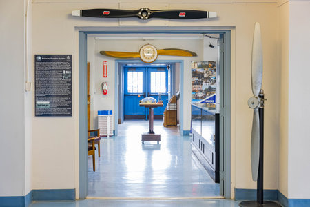 Kansas, SEP 16 2023 - Interior view of the Aviation Museum