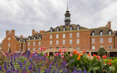 Overcast view of the Student Union of Oklahoma State University at Oklahomaの写真素材