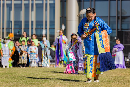 Oklahoma, OCT 9 2023 - Indigenous People Day celebration host by First Americans Museumのeditorial素材