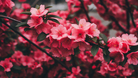 Japanese cherry blossoms (Rhododendron sakura)の素材