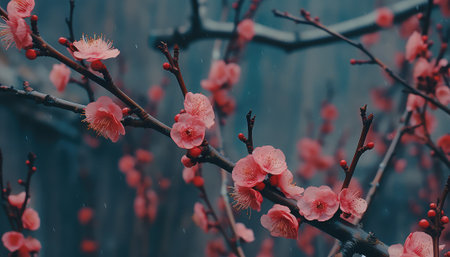 cherry blossom in the garden, spring season concept, vintage toneの素材
