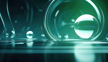 3d rendering of abstract technology background. Hi-tech circuit board.の素材