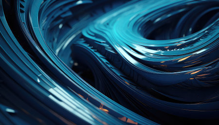 Abstract Wallpaper with Robotic Edge: 3D Design Elementsの素材