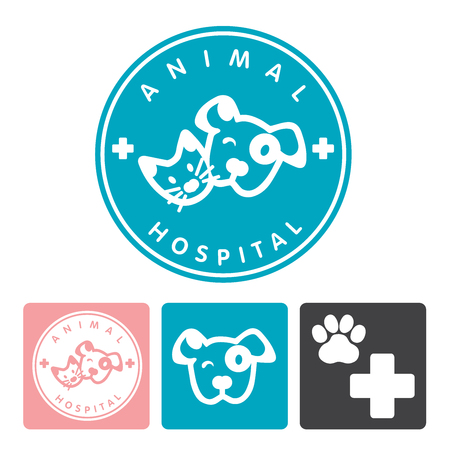 Business card vector design and Animal hospital logoのイラスト素材