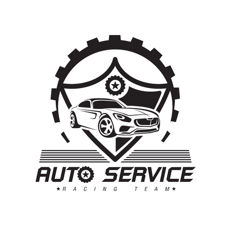 Auto racing, car vector symbol template.のイラスト素材