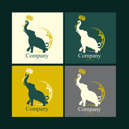 THAI collection of calligraphic design elements and page decorationのイラスト素材