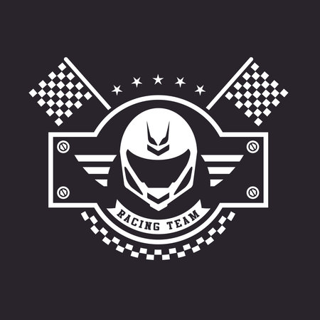 Vector vintage biker club logos set. Motorcycle repair signs. Retro hand sketched garage labels. Custom chopper store emblems.のイラスト素材