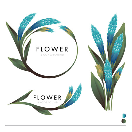 Flower vector logo backgroundのイラスト素材