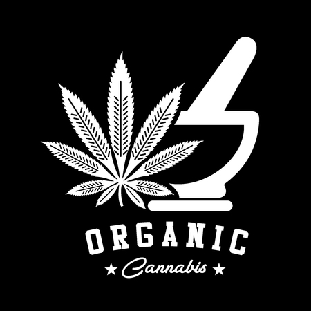 marijuana  cannabis logo graphics Vector illustration.のイラスト素材