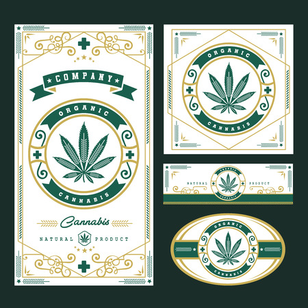 marijuana, cannabis logo graphics Vector illustration.のイラスト素材