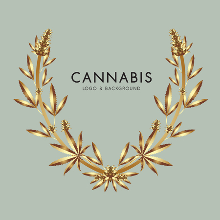 marijuana, cannabis logo graphicsのイラスト素材
