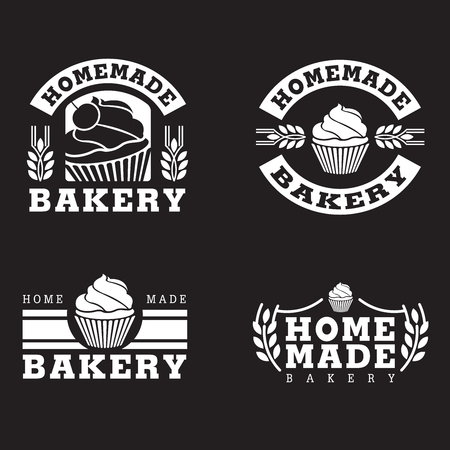 Cupcake and bakery logo vector illustration designのイラスト素材