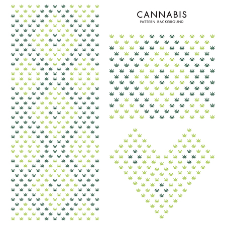 Cannabis marijuana patturn background vectorのイラスト素材