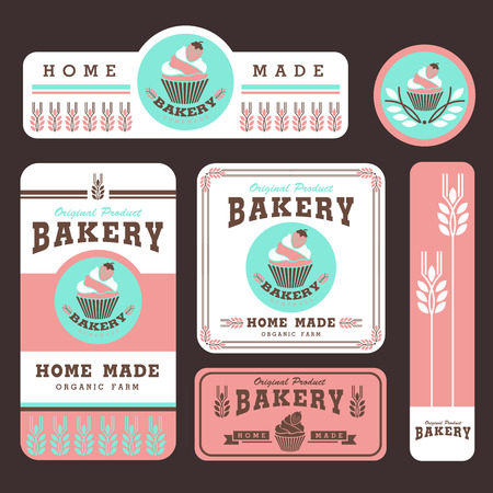 Bakery Branding template and packaging designのイラスト素材