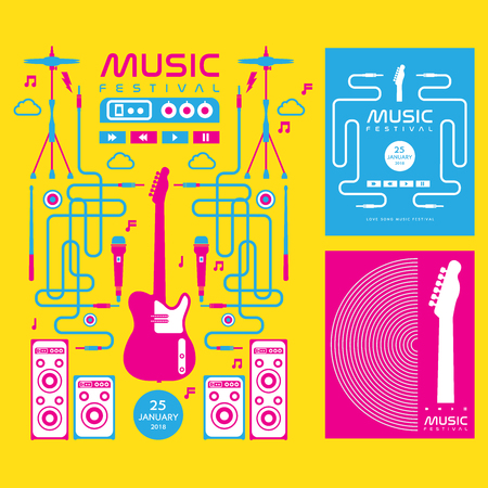 music festival vector  backgroundのイラスト素材