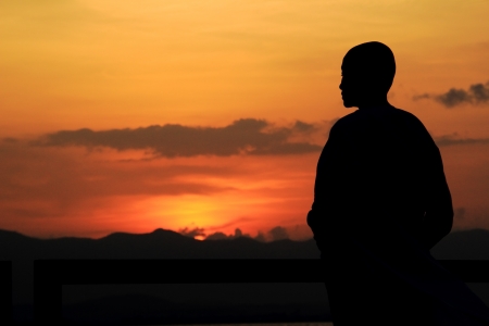 Sunset at Phayao, Thailand の写真素材